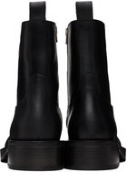 Acne Studios Black Leather Waxed Boots