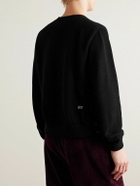 BODE - Double-Breasted Logo-Appliquéd Cotton Cardigan - Black