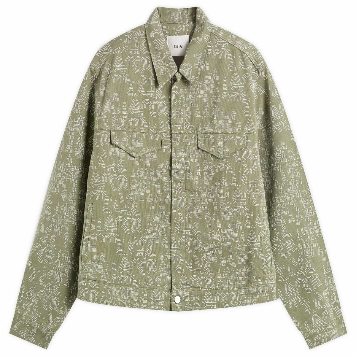 Arte Men's Allover Jacket in Green