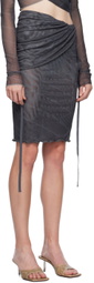 Jade Cropper Gray Wrap Midi Skirt