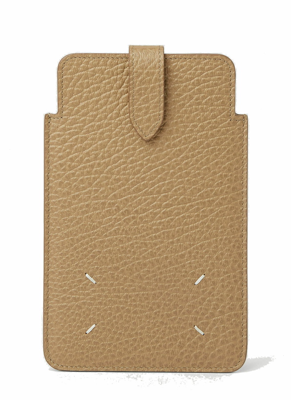 Photo: Maison Margiela - Signature Stitch Phone Pouch in Brown