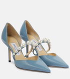 Jimmy Choo Aurelie 85 patent leather pumps