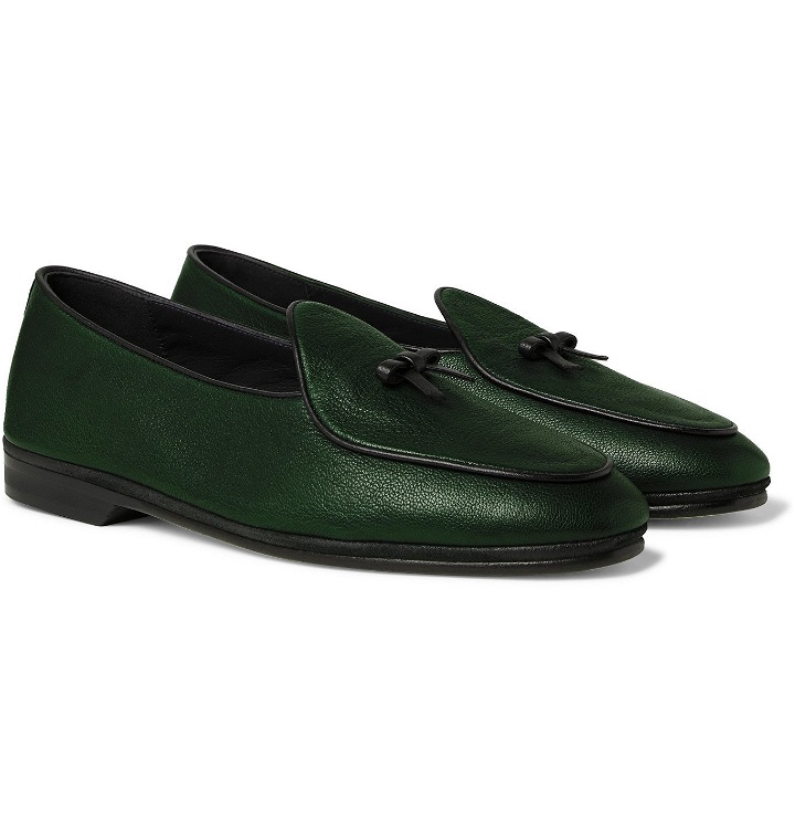 Photo: Rubinacci - Marphy Full-Grain Leather Tasselled Loafers - Green