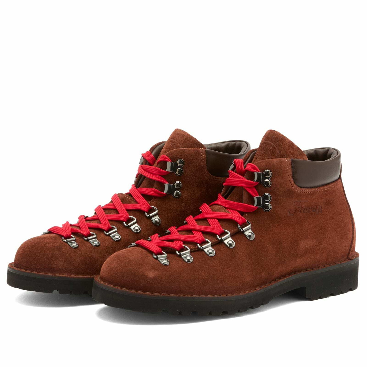 Fracap Men's M128 Commando Sole Scarponcino Boot in Brown Suede