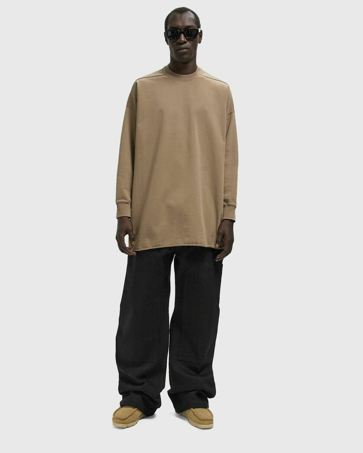 Rick Owens STROBE DOUBLE KNEE Black Mens Casual Pant Rick Owens