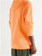 ADIDAS ORIGINALS - Essentials Logo-Embroidered Loopback Cotton-Jersey Hoodie - Orange