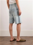 Bottega Veneta - Straight-Leg Belted Denim Shorts - Blue