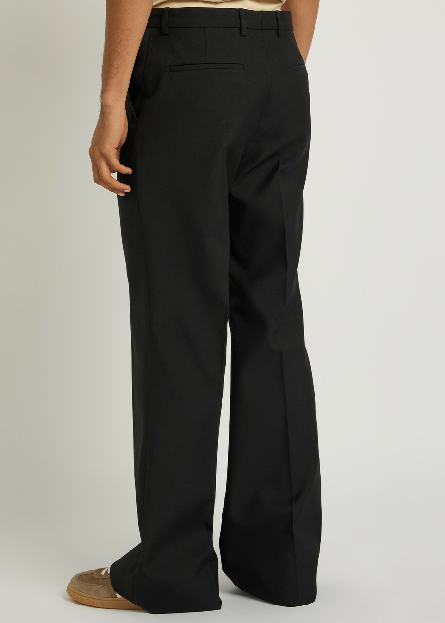 Valentino Garavani Flared-leg Twill Trousers Black