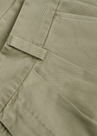 Agolde Slater Pleated Straight-leg Cotton Trousers Beige