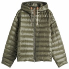 Jil Sander+ Men's Regular Fit Hooded Lightweight Down Blouson in Pickle