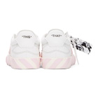 Off-White White and Pink Vulcanized Low Sneakers