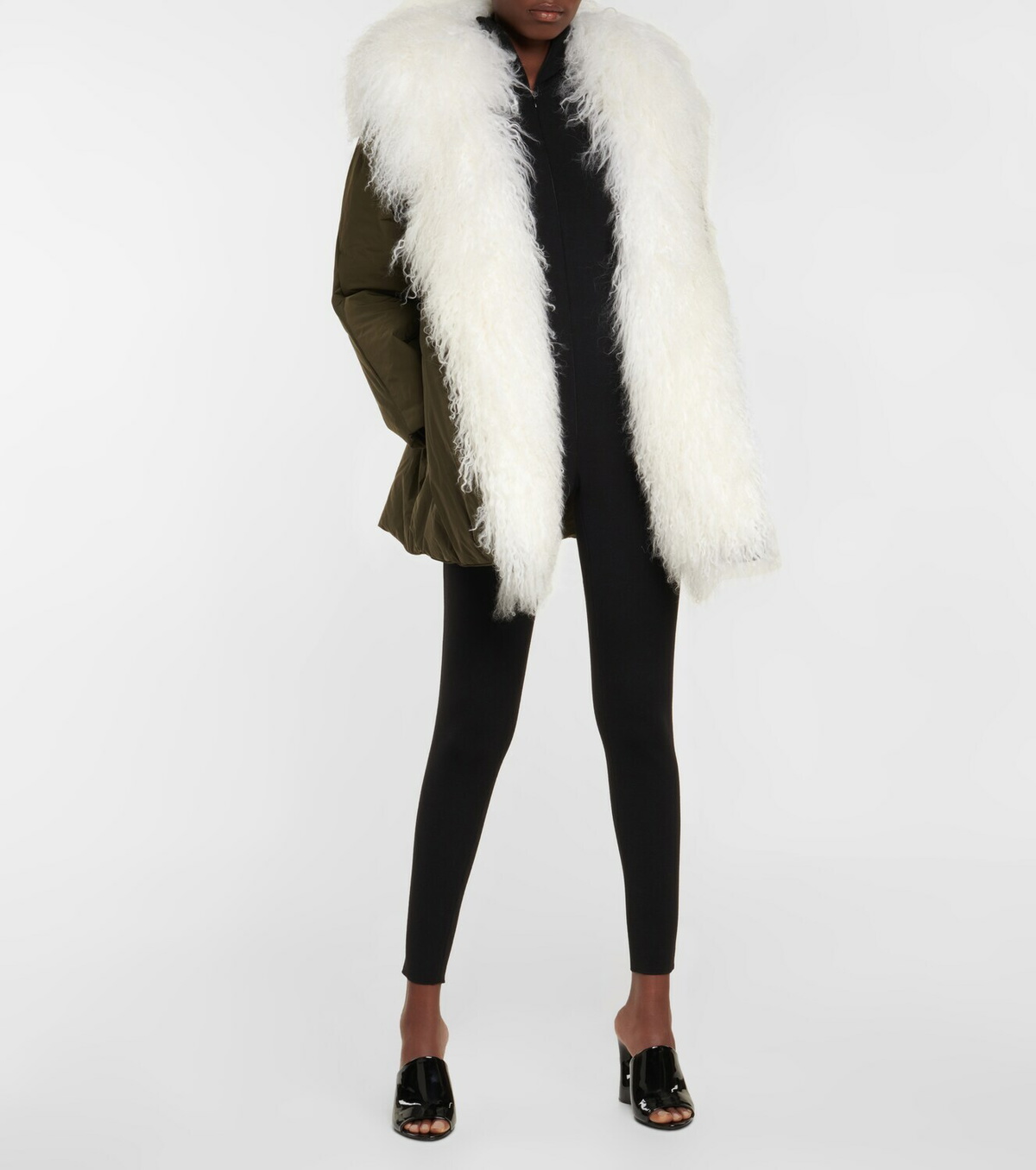 Alaia on sale shearling coat