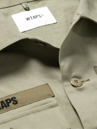 WTAPS - Buds Logo-Appliquéd Cotton-Twill Overshirt - Green