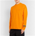 adidas Consortium - SPEZIAL Logo-Flocked Loopback Cotton-Jersey Sweatshirt - Orange