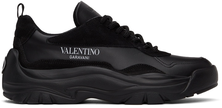 Photo: Valentino Garavani Black Gumboy Sneakers