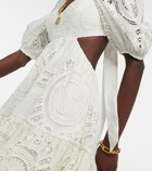 Zimmermann Vacay cutout cotton lace minidress