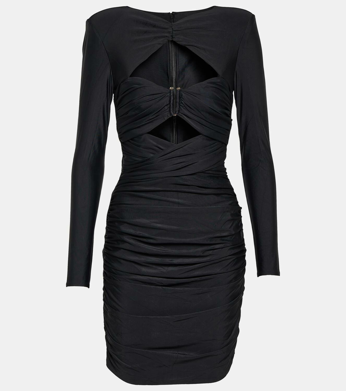 Self-Portrait Ruched cutout jersey minidress Self-Portrait