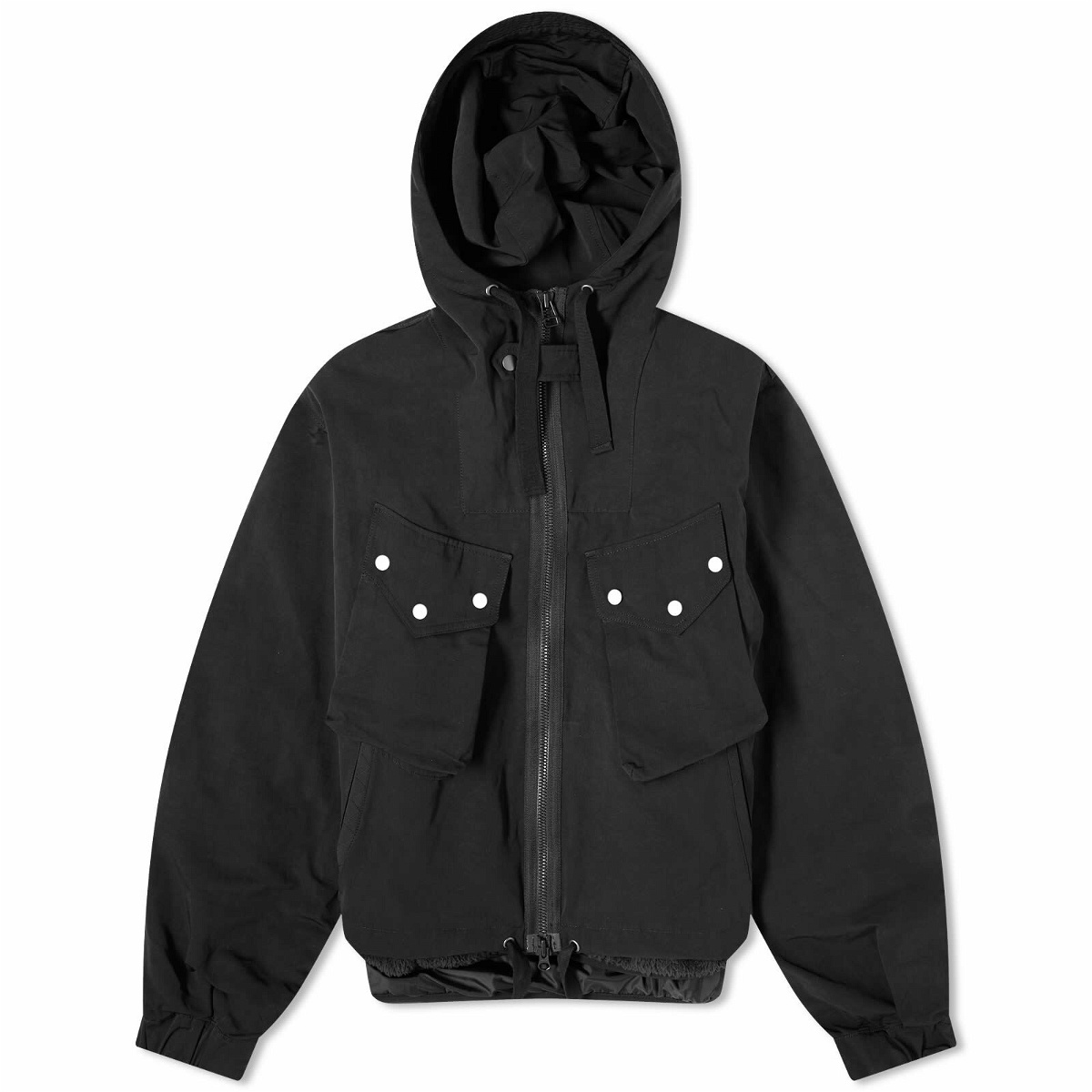 FrizmWORKS Men's Smock Hooded Parka Jacket in Black FrizmWORKS