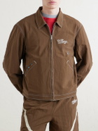 Cherry Los Angeles - Logo-Embroidered Paint-Splattered Shell Jacket - Brown