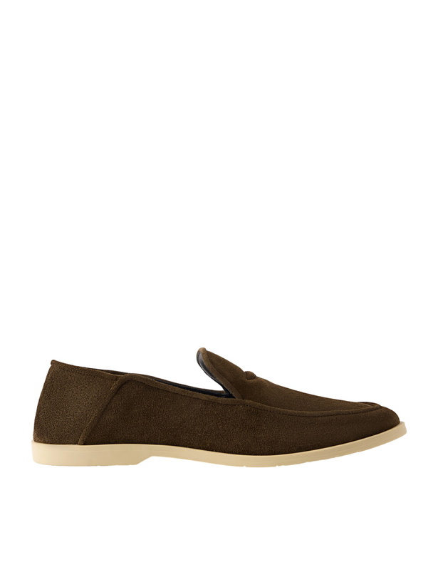 Photo: George Cleverley - Mayfair II Collapsible-Heel Suede Loafers - Brown