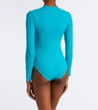 Marysia North Sea scalloped rashguard swimsuit