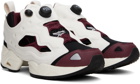 Reebok Classics White & Burgundy Instapump Fury 95 Sneakers