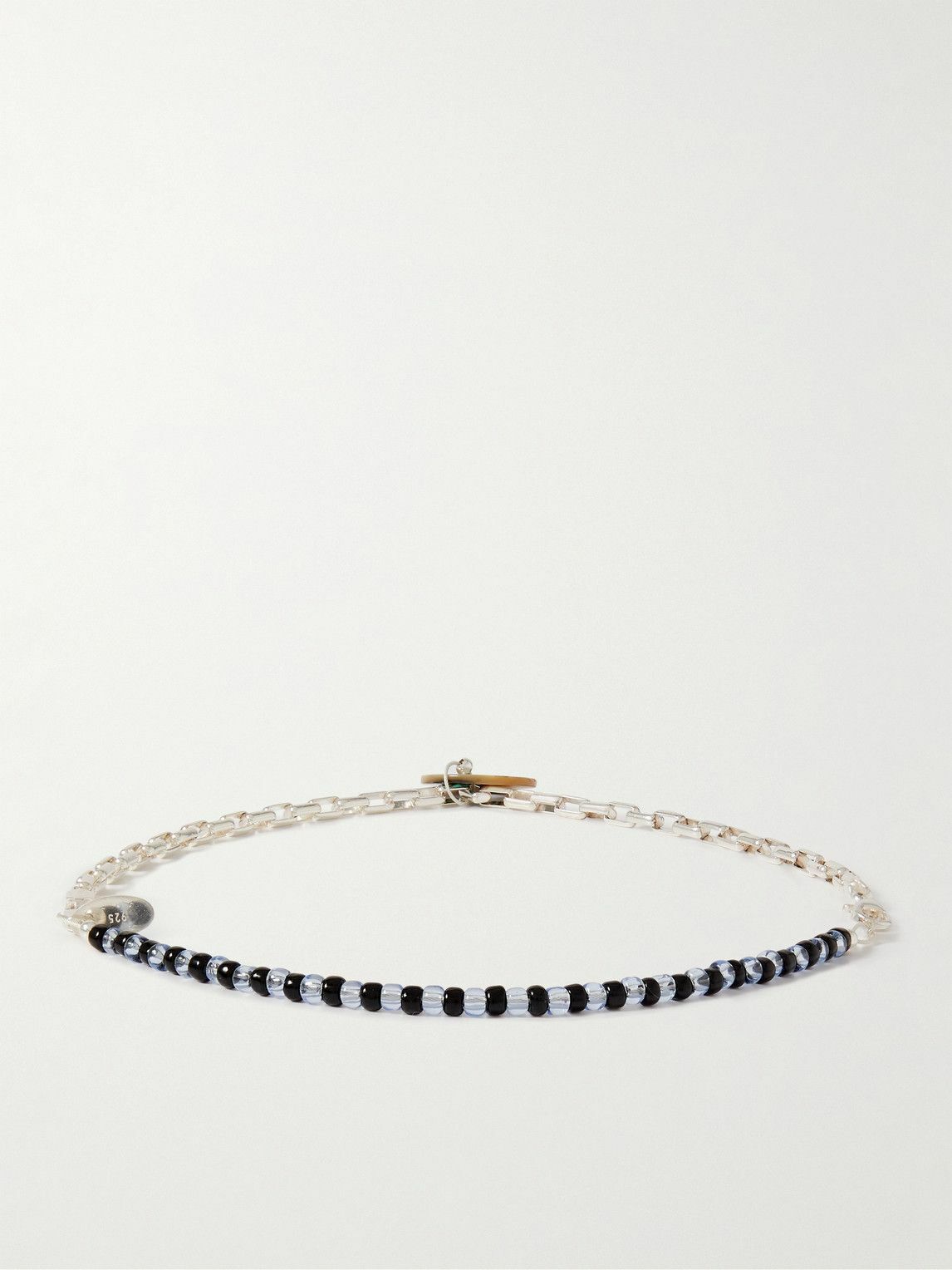 Santangelo - Basta Sterling Silver and Shell Beaded Anklet Santangelo