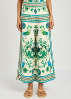 Lug Von Siga Maria Printed Linen Trousers Green