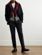 Mr P. - Garment-Dyed Cotton-Blend Twill Blazer - Black