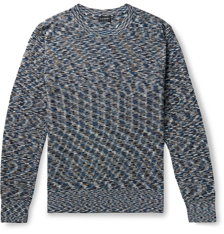 Photo: Club Monaco - Space-Dyed Cotton Sweater - Blue