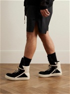 Rick Owens - Geobasket Calf Hair and Leather High-Top Sneakers - Black