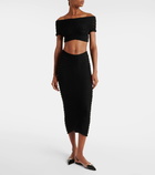 Alaïa Knitted off-shoulder crop top