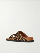 BIRKENSTOCK 1774 - Arizona Leopard-Print Calf Hair Sandals - Brown