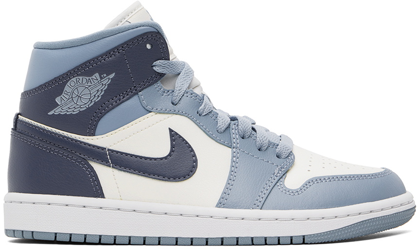 Nike jordan blue white air jordan 1 mid sneakers nike jordan brand