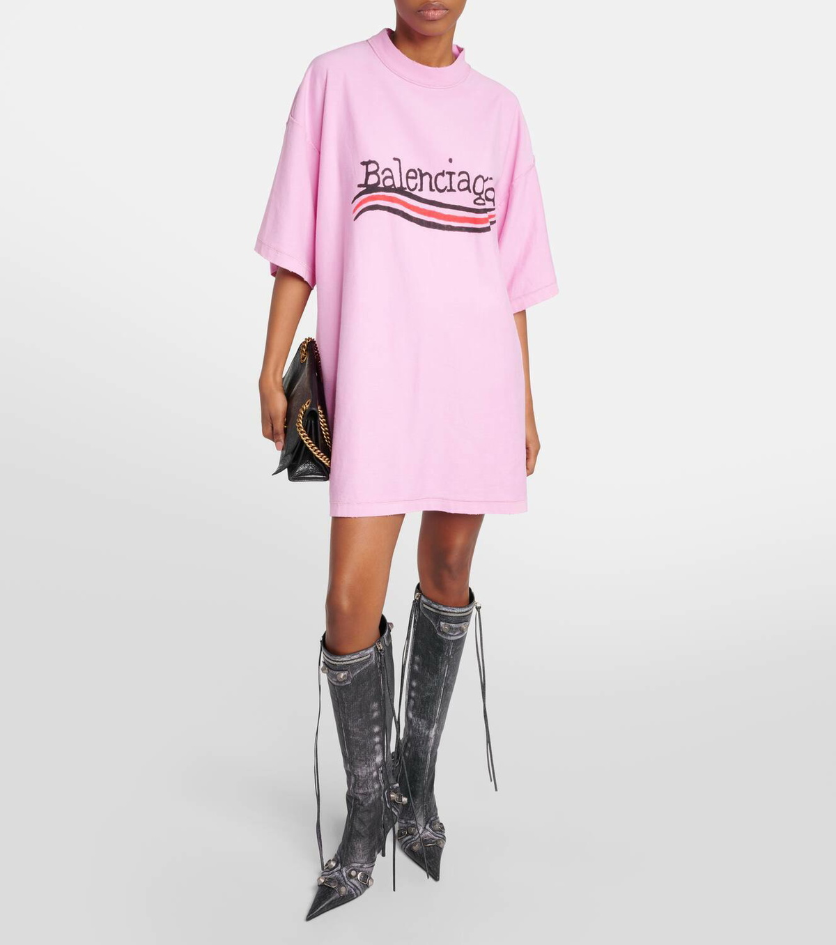 Balenciaga Cagole 90 leather knee-high boots Balenciaga