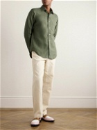 Drake's - Linen Shirt - Green