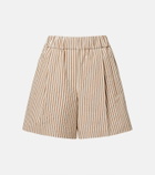 Brunello Cucinelli Striped cotton-blend shorts