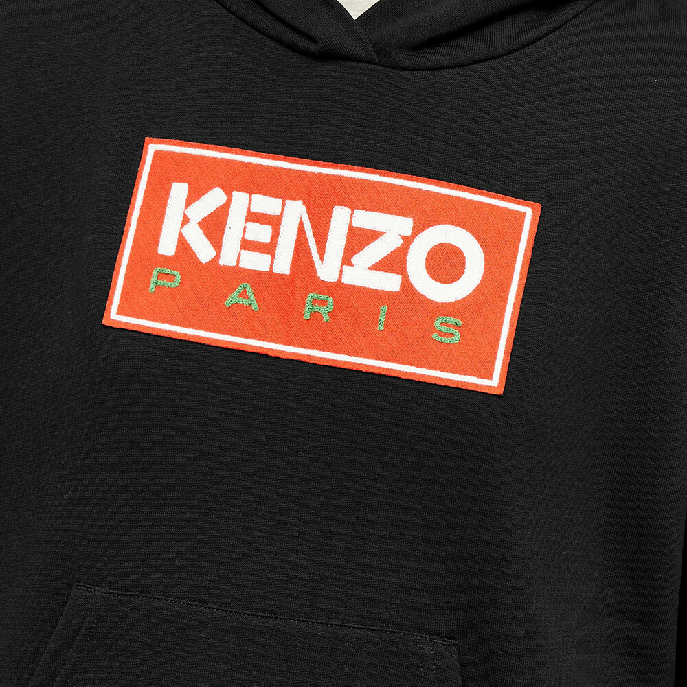 Kenzo Women's Paris Logo Oversize Hoodie in Black Kenzo