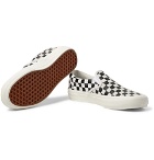 Vans - Engineered Garments OG Classic LX Checkerboard Leather and Suede Slip-On Sneakers - White
