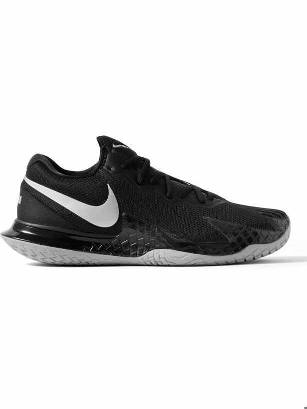 Photo: Nike Tennis - NikeCourt Zoom Vapor Cage 4 Rafa Rubber-Trimmed Mesh Sneakers - Black