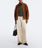 Aeyde Jasper shearling-lined suede boat shoes