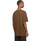 Lemaire Brown Crepe Jersey T-Shirt