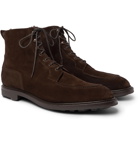 Edward Green - Cranleigh Shearling-Lined Full-Grain Leather Boots - Brown