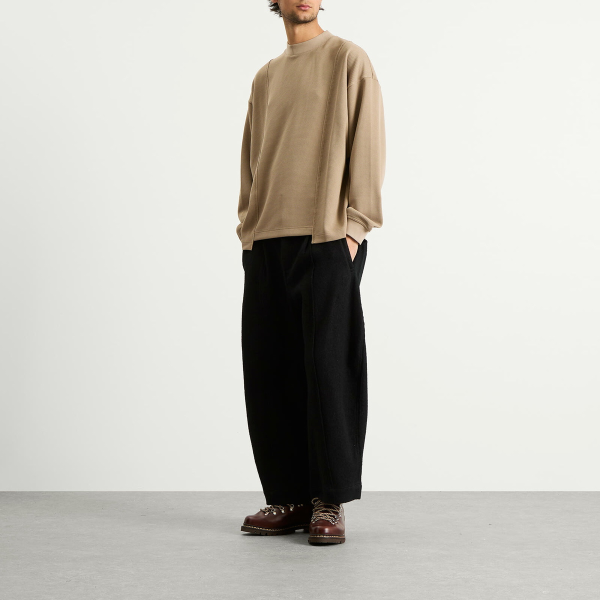 Gander Men's Waffle Long Sleeve Top in Walnut