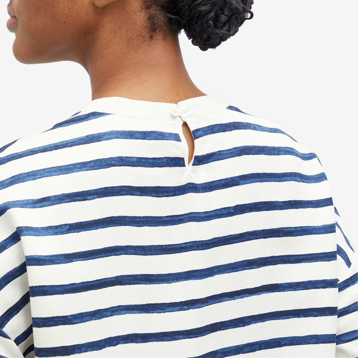 Visvim Women's Border Blouse in Navy
