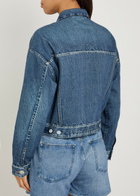 Rag & Bone Miramar Denim-print Terry Jacket Blue