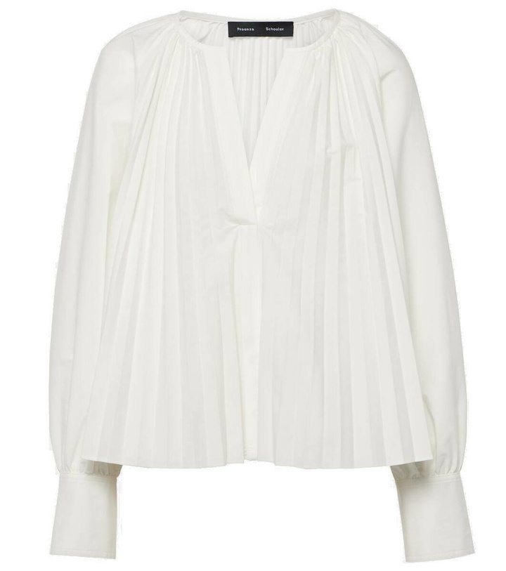 Photo: Proenza Schouler Monica cotton-blend poplin blouse