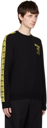 Moschino Black Double Question Mark Sweater