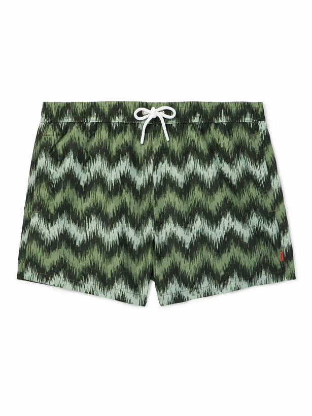 Photo: Missoni - High Frequency Straight-Leg Mid-Length Striped Swim Shorts - Green