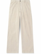 Barena - Velier Straight-Leg Garment-Dyed Cotton-Corduroy Trousers - White